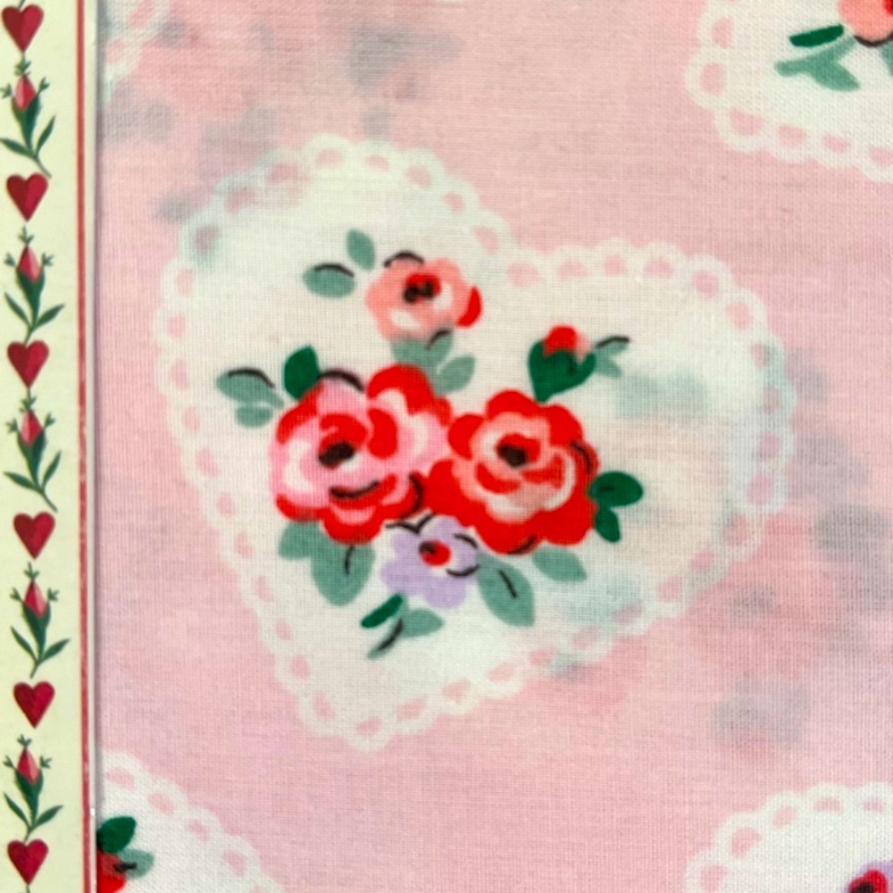 Cath Kidston "Twin Sheet Set in Lace hearts on Pink" NWT - Picture 5 of 7